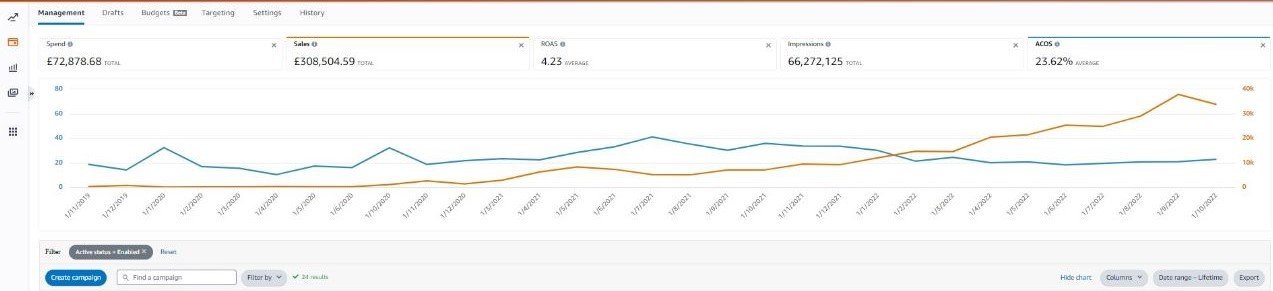 Amazon PPC Result